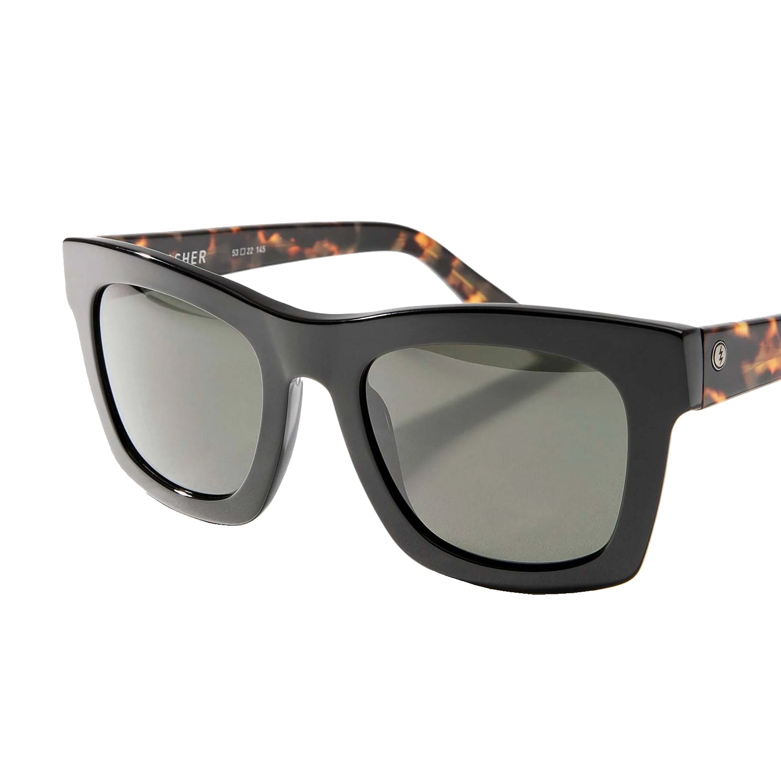 Electric Polarized Crasher Sunglasses Obsidian Tort Ohm Grey Oversized