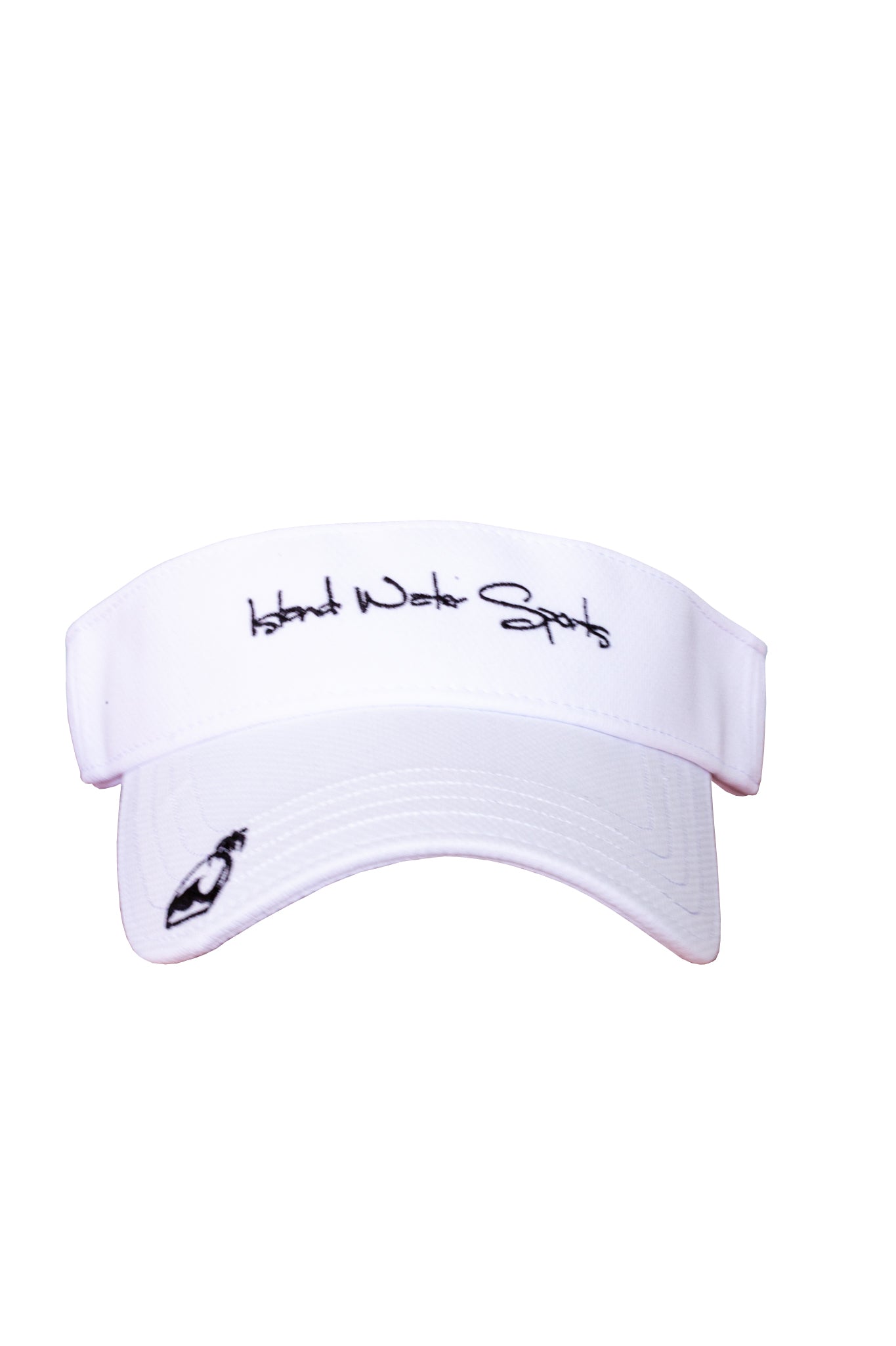 Island Water Sports Classic Script Visor White OS