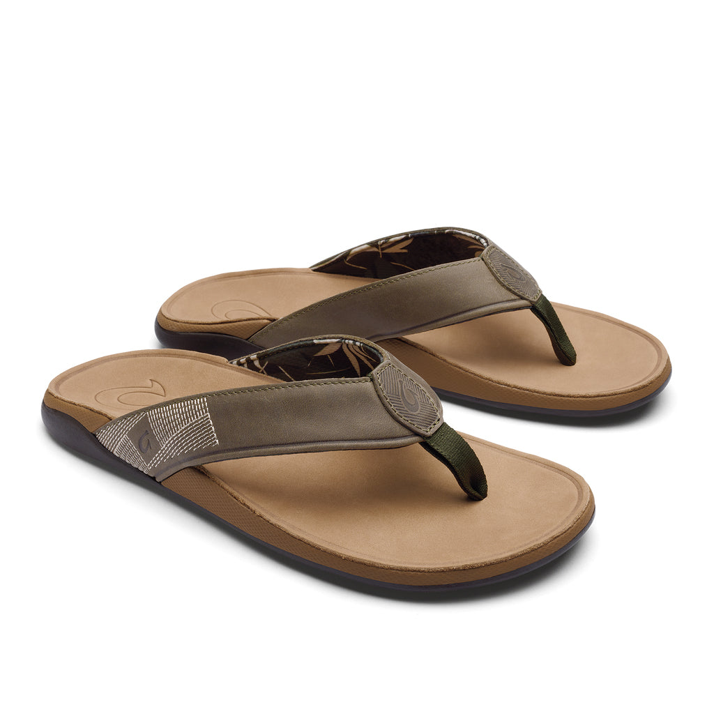 Olukai Tuahine Mens Sandal HGGS-Hunter-Golden Sand 9