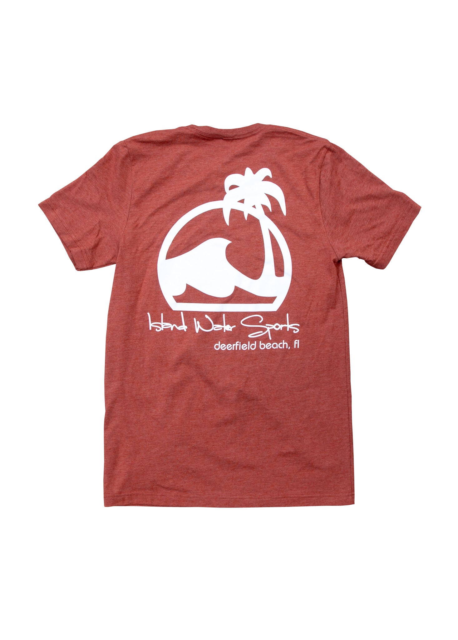 Island Water Sports Script Logo DFB S/S Tee HeatherClay/White XXXL