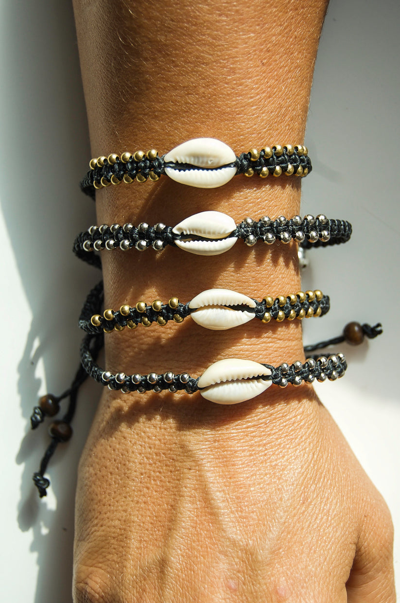 Odyssey Importing Cowrie Anklet Black OS