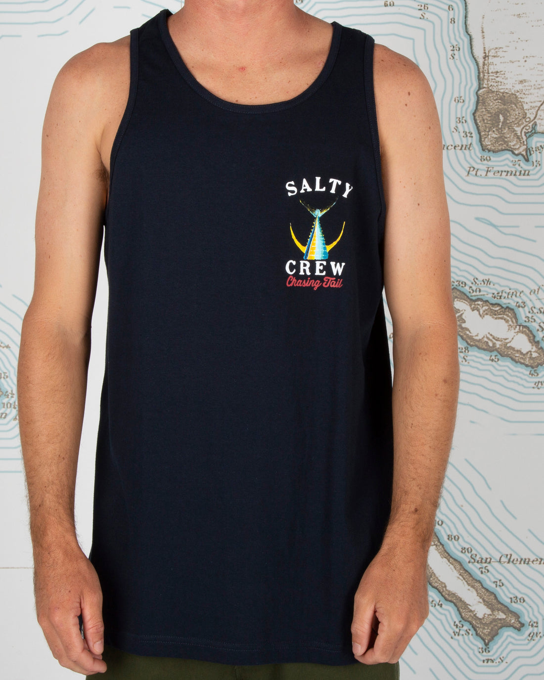 Salty Crew Tailed Tank Navy L