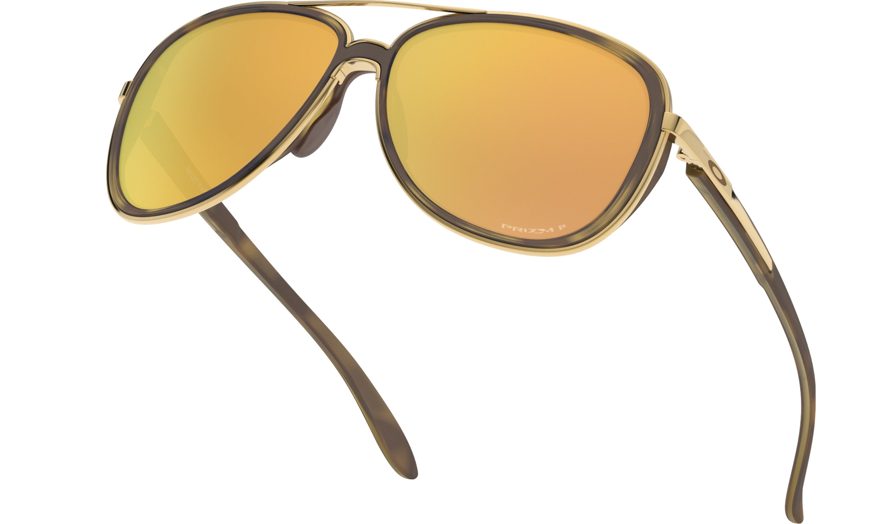 Oakley Split Time Sunglasses Tort/Gold Prizm Rose Gold Aviator