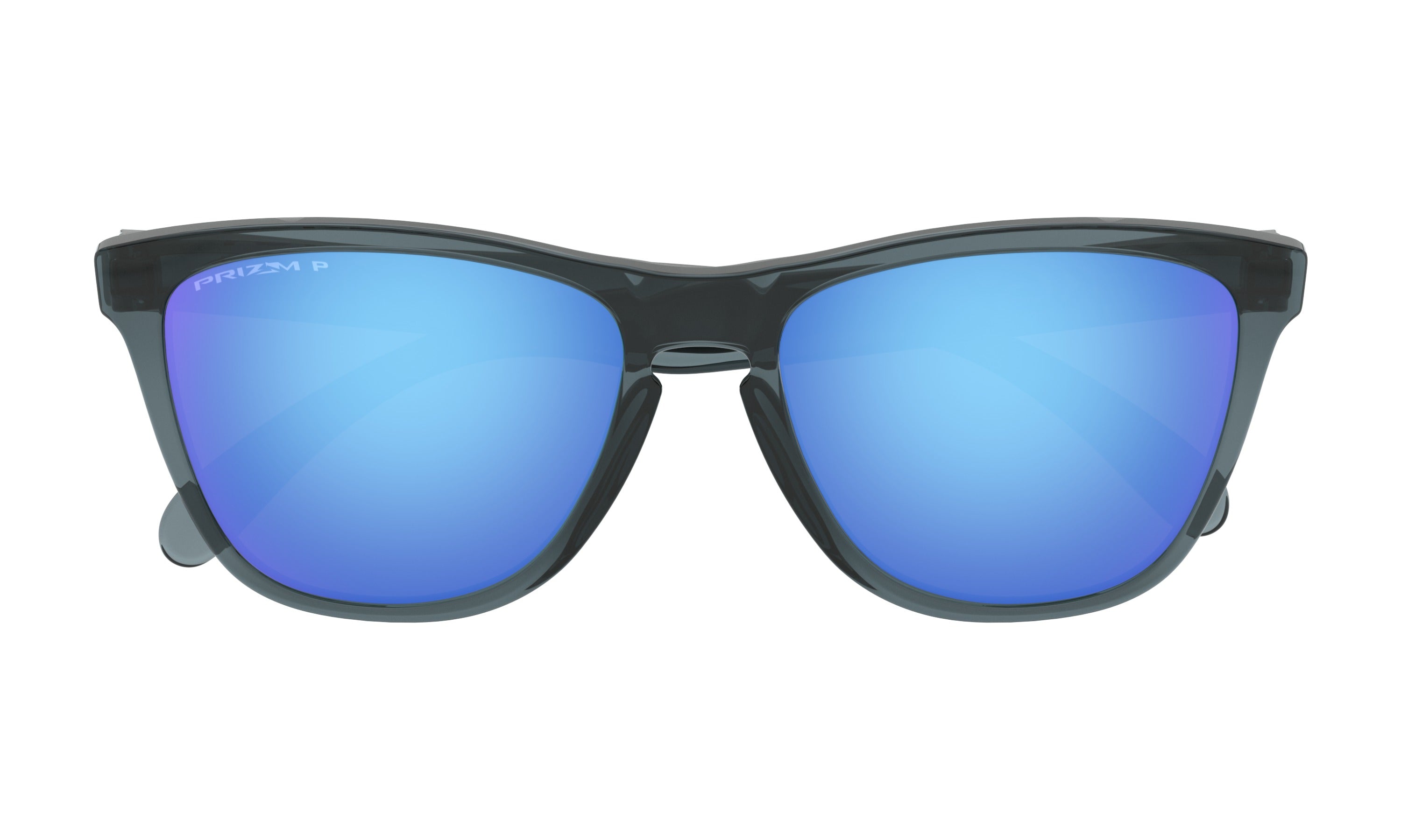 Oakley Frogskins Polarized Sunglasses CrystalBlack PrizmSapphire Square