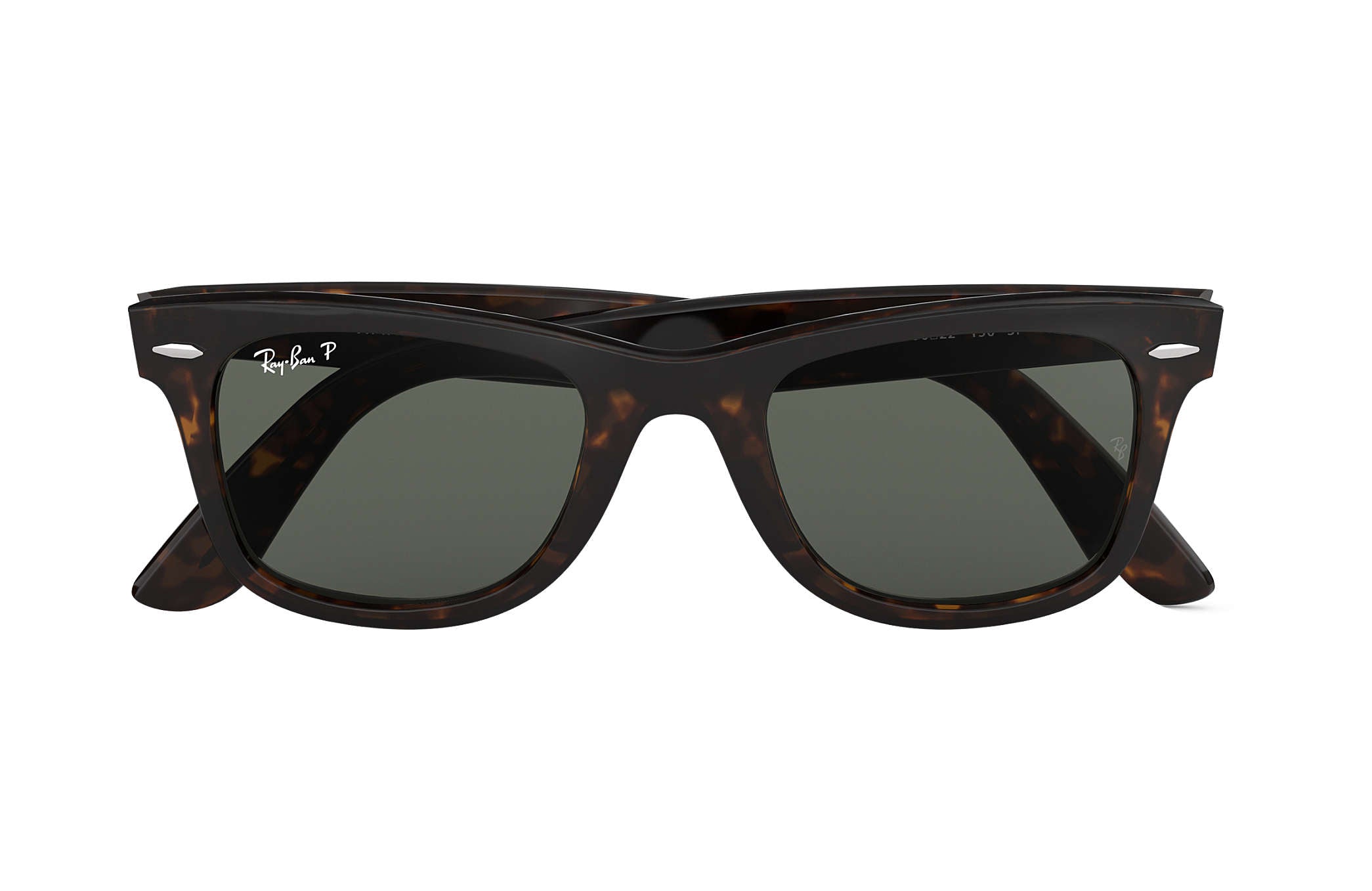Ray Ban Wayfarer Polarized Sunglasses Tortoise CrystalGreen Wayfarer