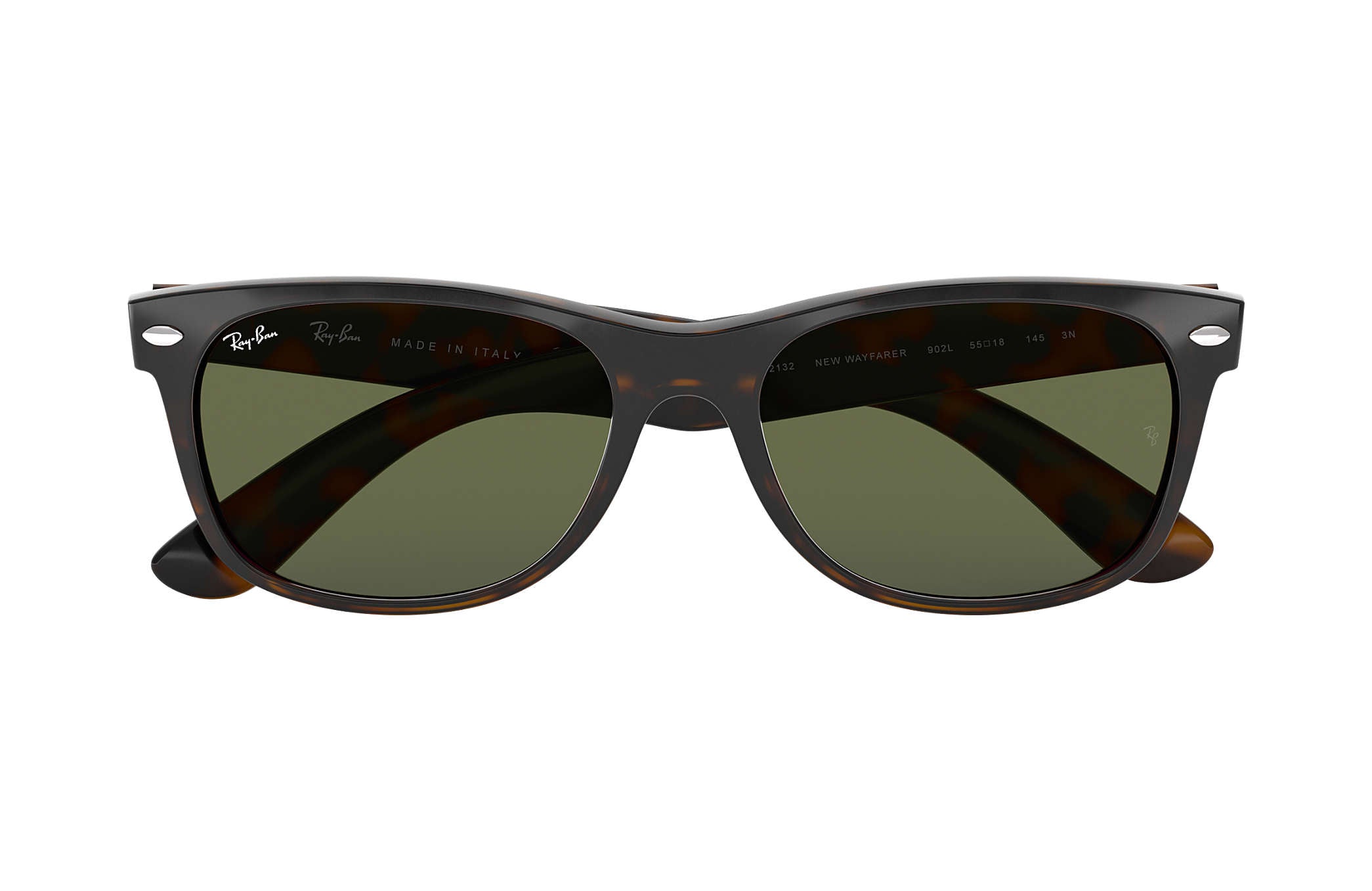 Ray Ban New Wayfarer Polarized Sunglasses Tortise CrystalGreen Wayfarer