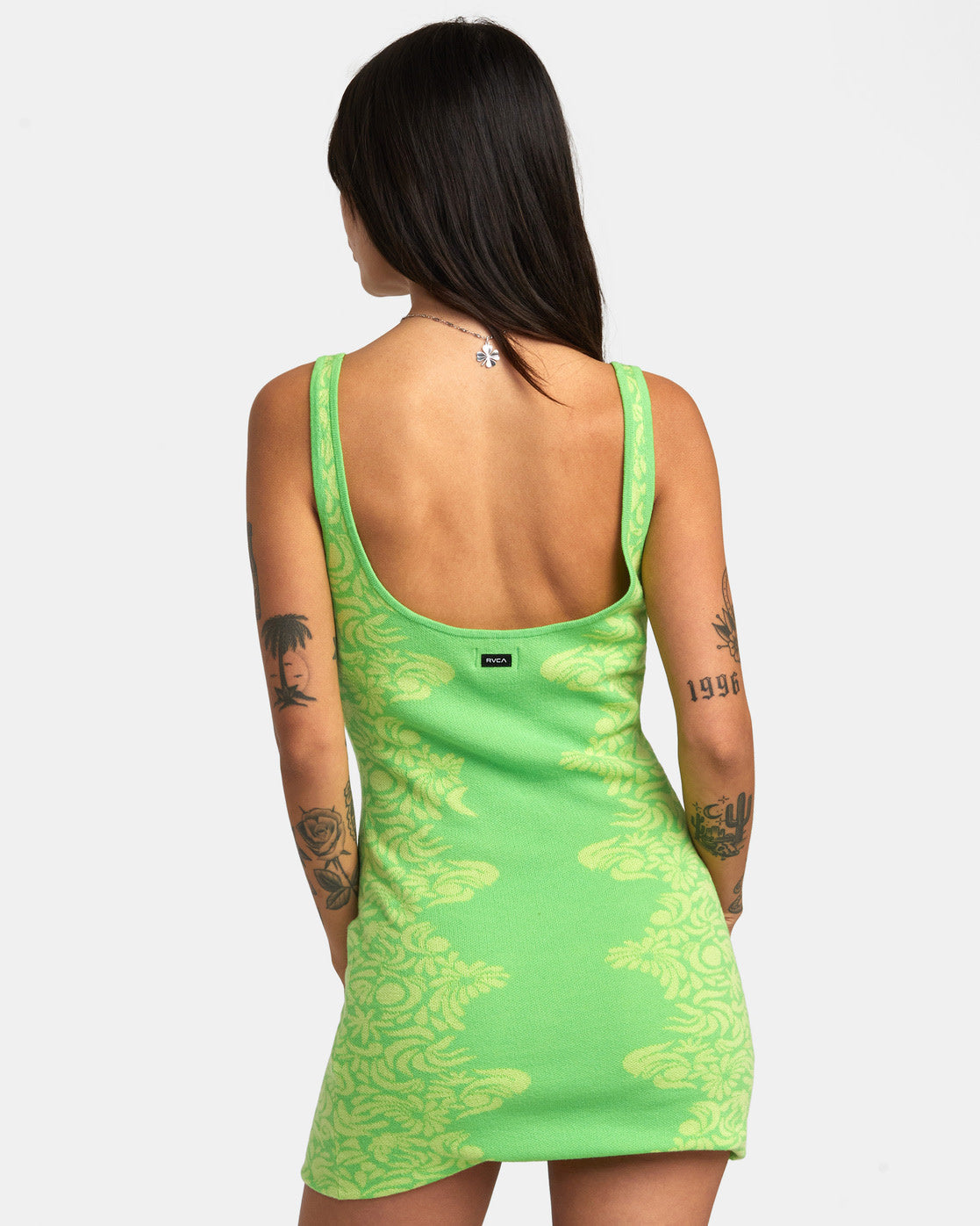 RVCA Mai Tai Sweather Dress GJS0-Green Flash L