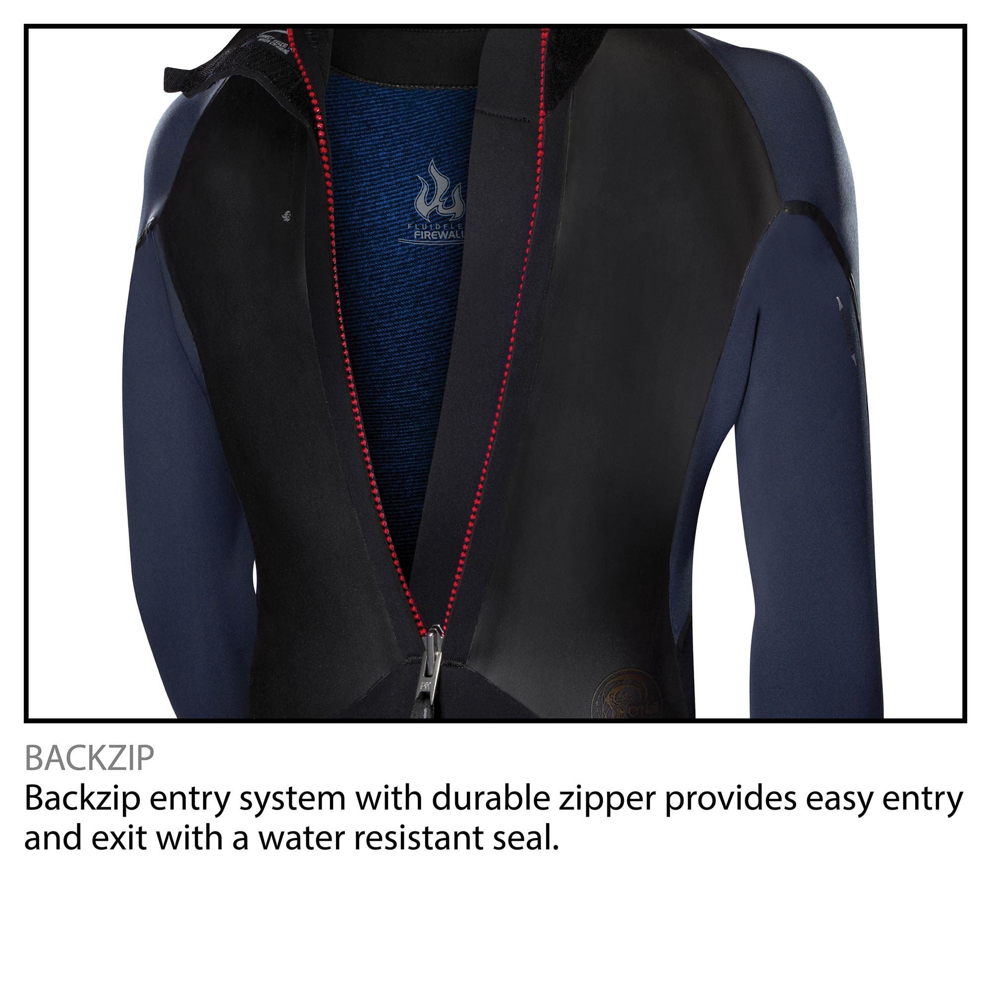 O Neill O Riginal 2mm Back Zip SS Springsuit A00-Black-Black L