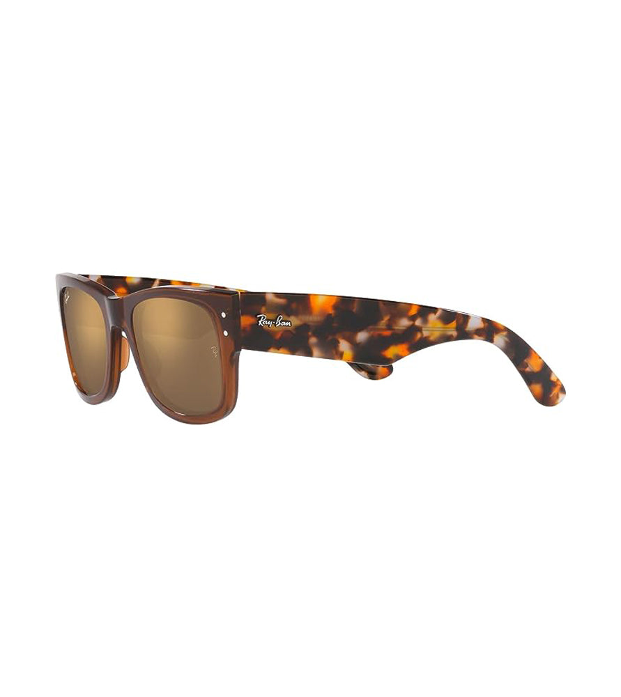 Ray Ban Mega Wayfare Polarized Sunglasses TransparentBrown LightBrownMirror