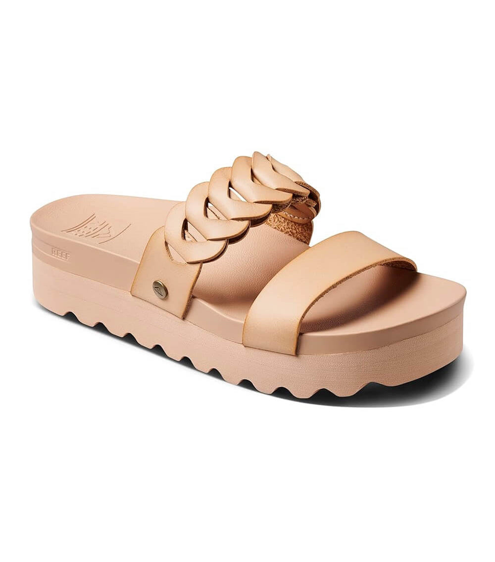 Reef Cushion Vista Hi Twist Womens Sandal Seashell 10