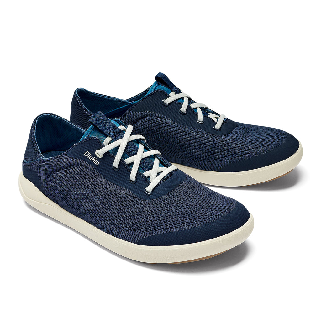 Olukai Moku Pae Mens Shoe DE18-Trench Blue-Off White 8.5