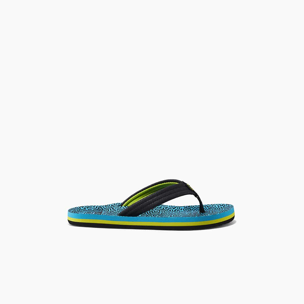 Reef Ahi Boys Sandal Blue Coral 4 Y