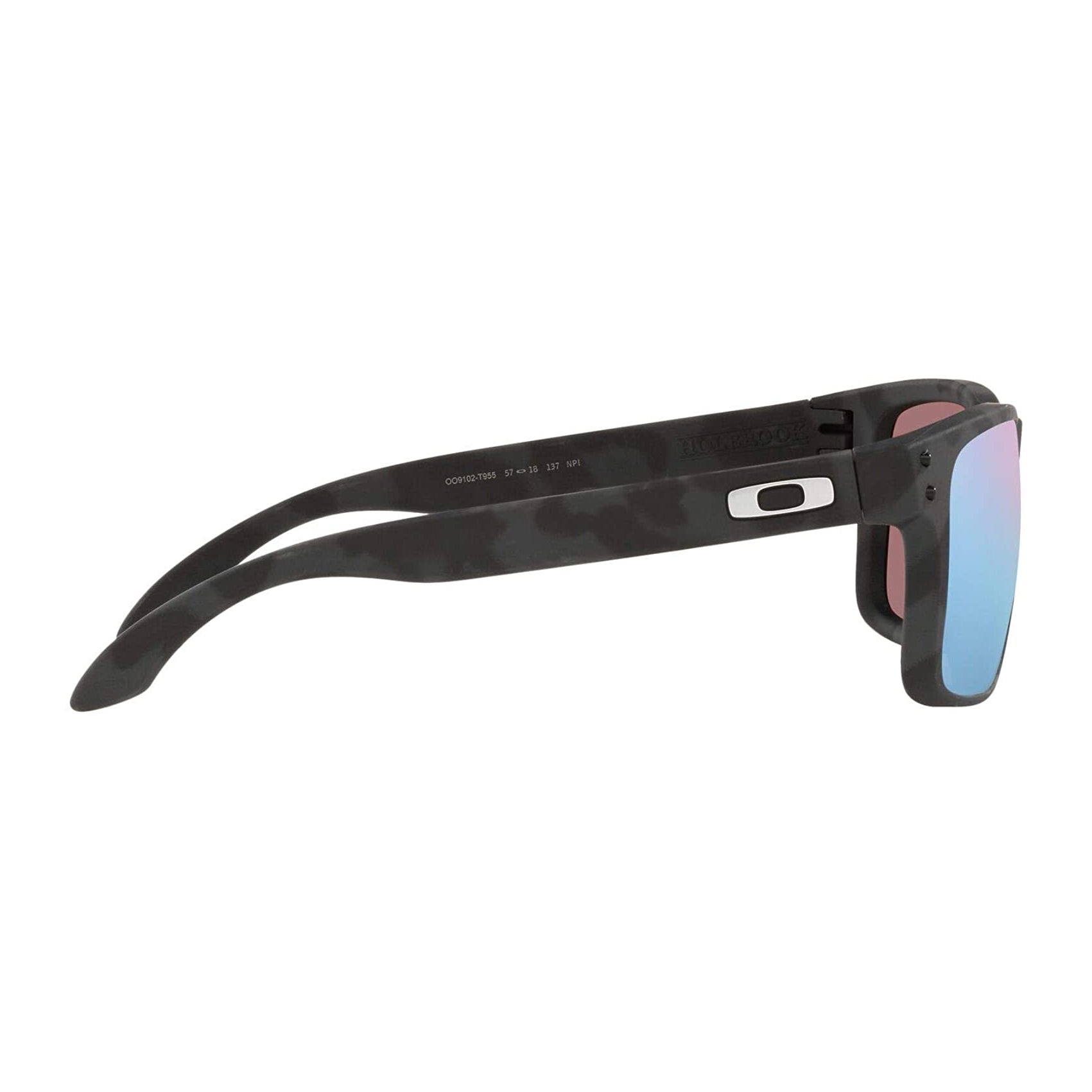 Oakley Holbrook Polarized Sunglasses MatteBlackCamo PrizmDeepWater Square