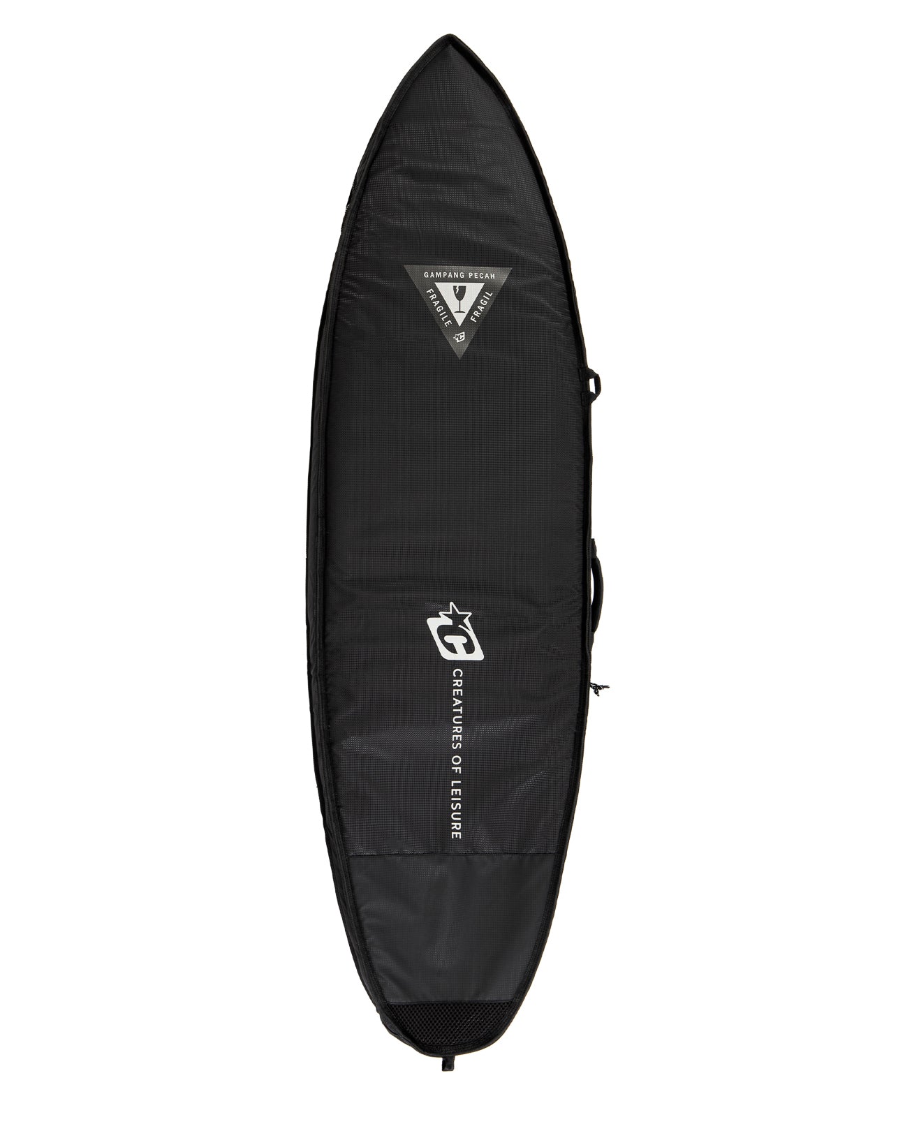 Creatures of Leisure Double DT2.0 Shortboard Boardbag Black-Silver 5ft10in