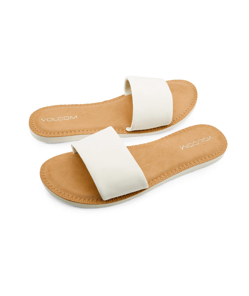 Volcom Simple Slide Womens Sandal WHT-White 7