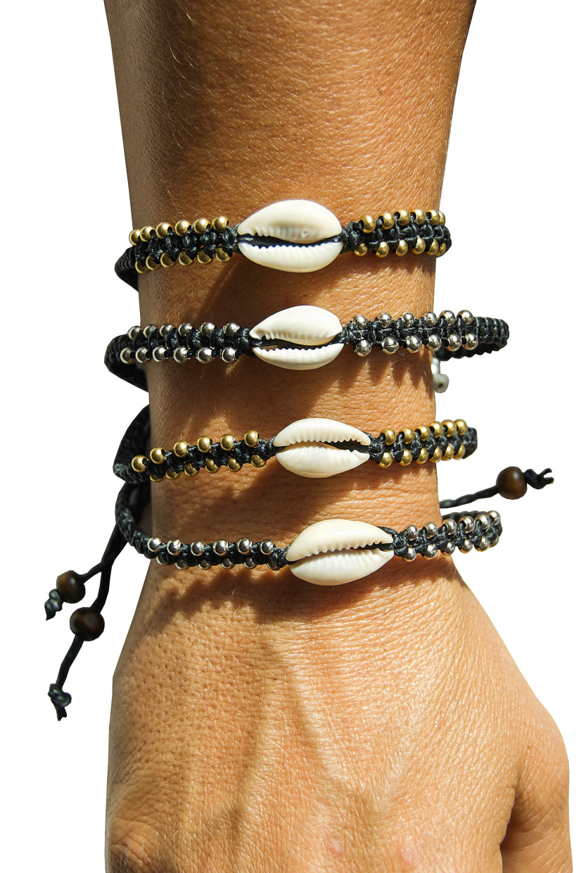 Odyssey Importing Cowrie Anklet Black OS