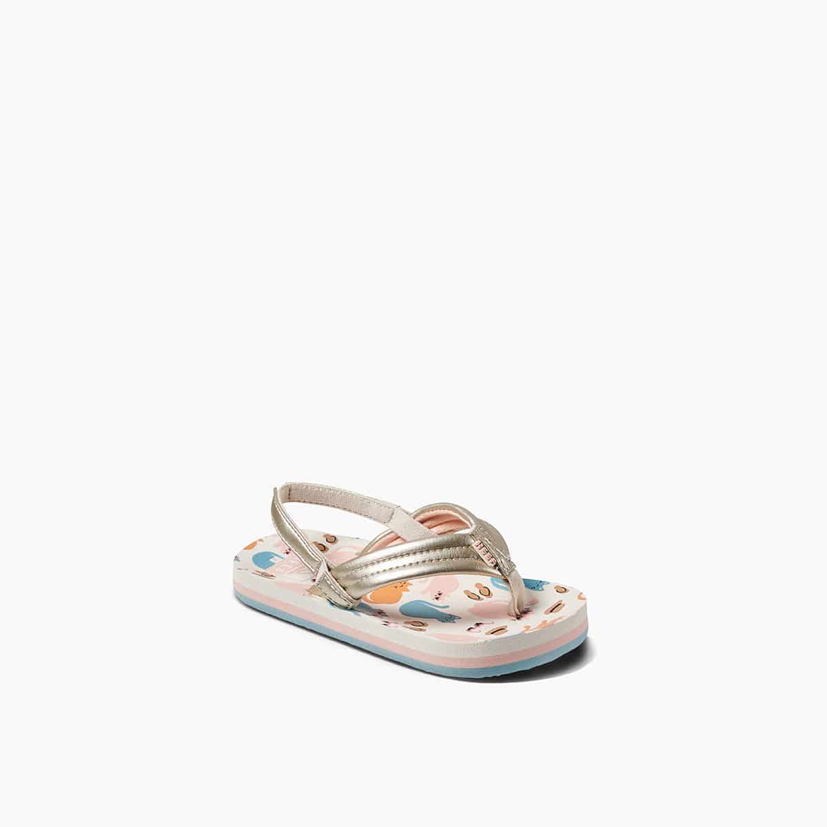 Reef Little Ahi Girls Sandal Cool Cats 8 C
