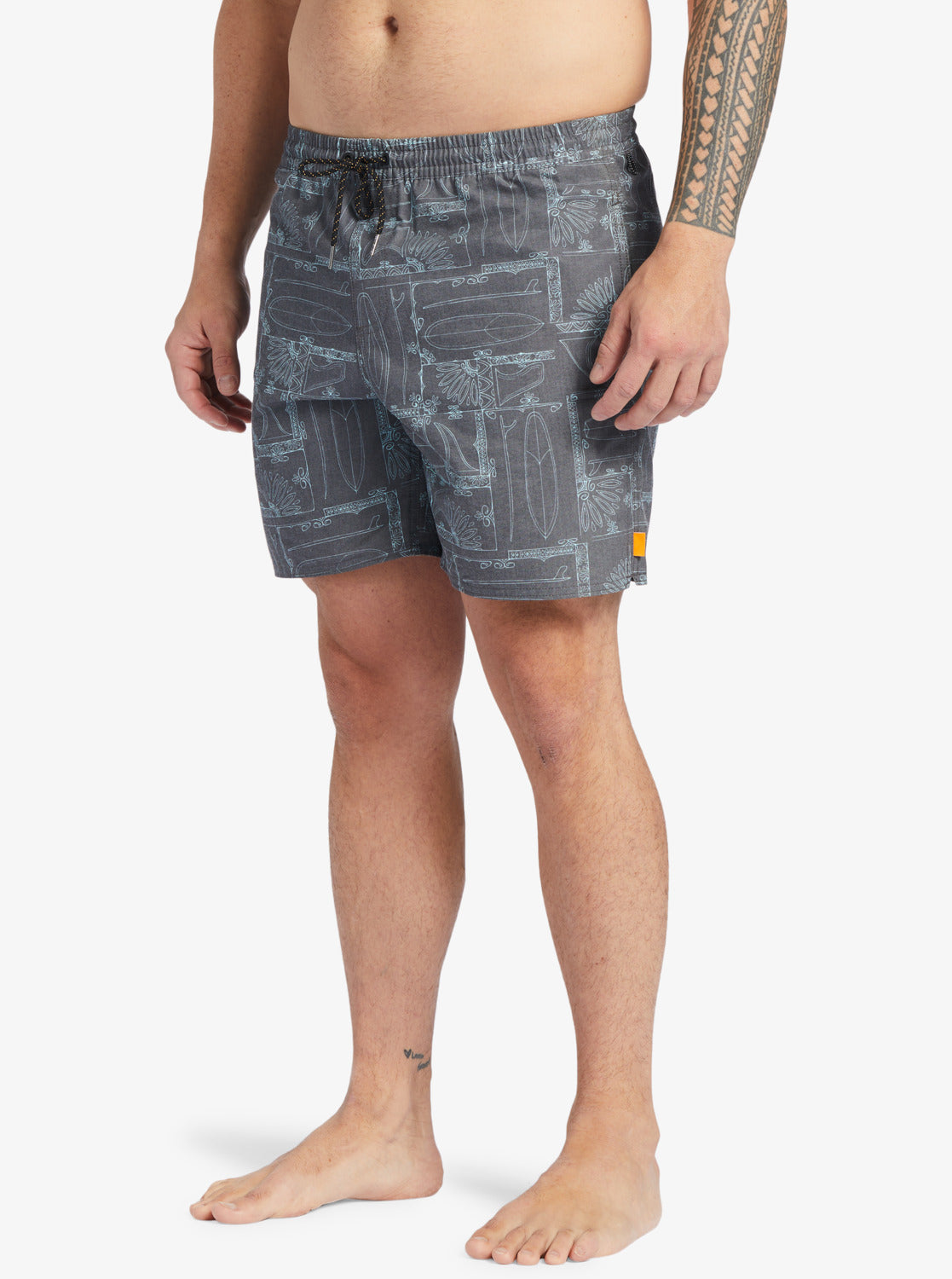 Quiksilver Waterman Longboard Volley 17" Elastic Waist Shorts KVJ9 S