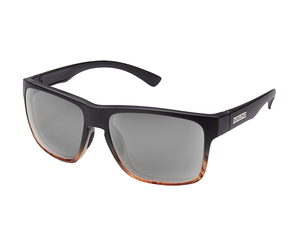 Sun Cloud Rambler Polarized Sunglasses BlackTortFade Gray Square