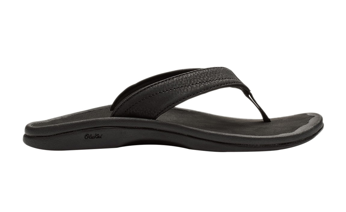 Olukai Ohana Womens Sandal 4040-Black-Black 10