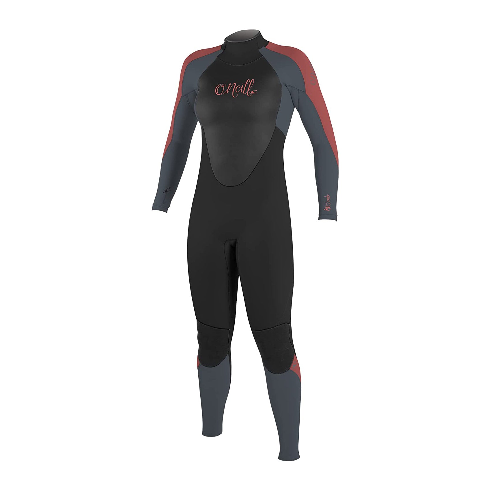 O Neill Epic 3/2mm Womens Fullsuit HS9-Black-Tradewind-Tearose 4