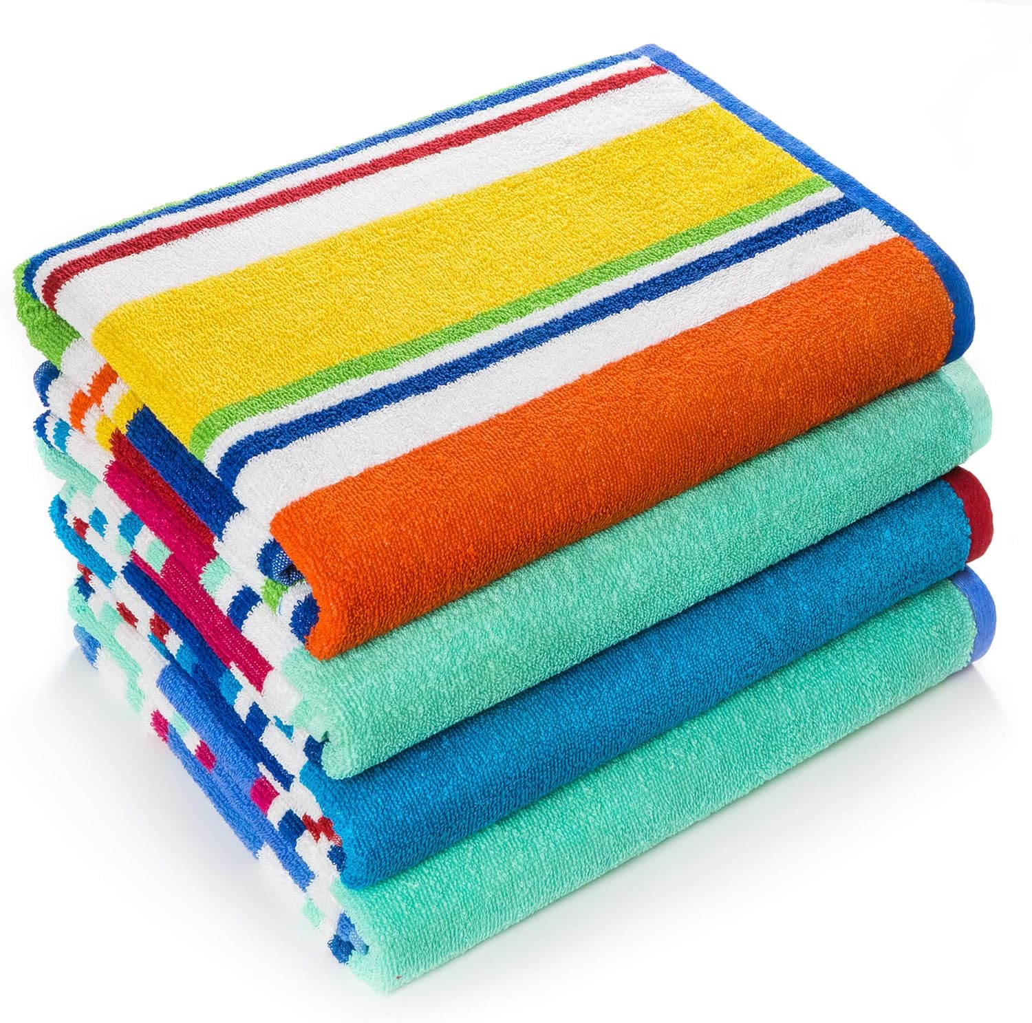 A to Z Cabana Stripe Terry Towel Asst 34x63