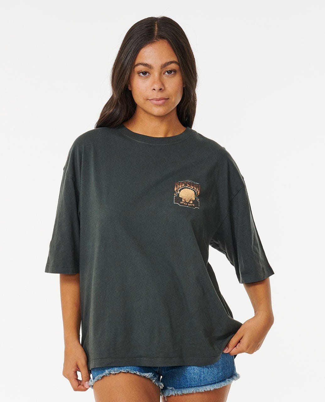 Rip Curl Meribella Heritage Tee 8264-Washed Black M