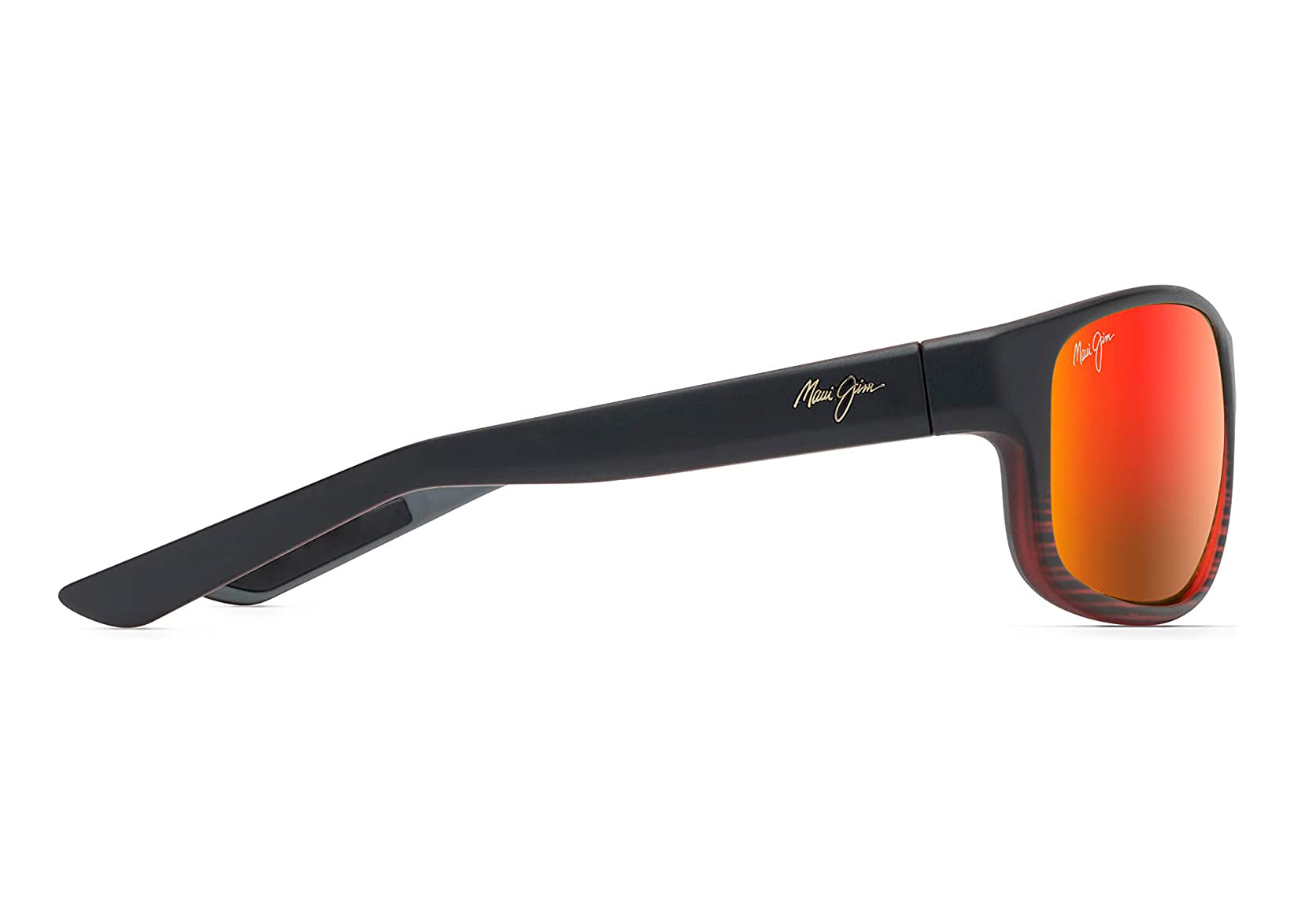 Maui Jim Kaiwi Channel Polarized Sunglasses BurgandyStripe HawaiiLava SuperThinGlass