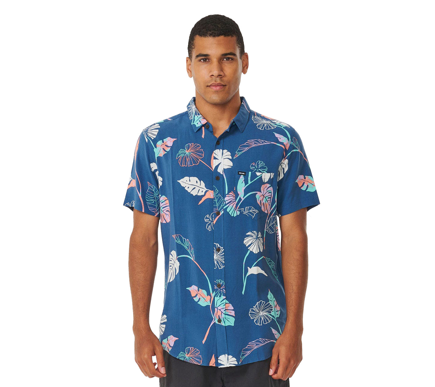 Rip Curl Mod Tropics SS Woven 9741-WashedNavy S