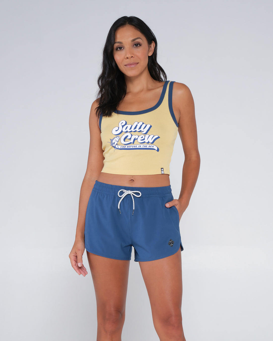 Salty Crew Womens Beacons Short BlueSteel XS