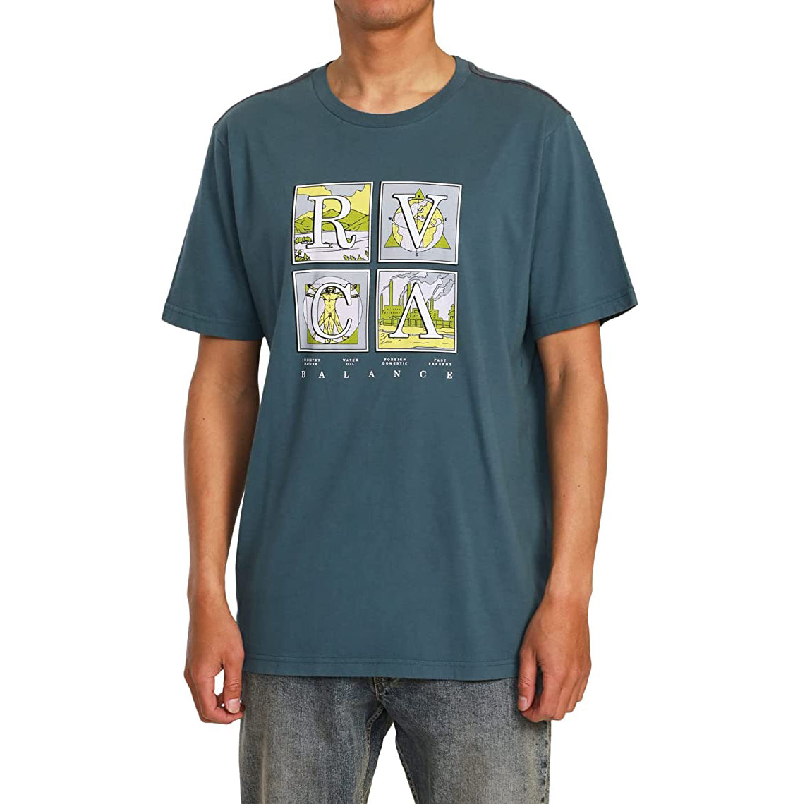 RVCA Natural Tee BRK0-Duck Blue S