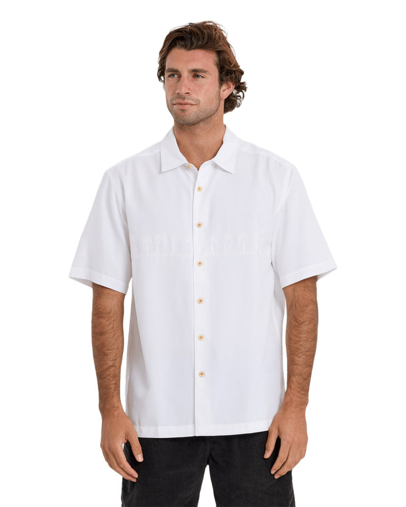 Quiksilver Waterman Tahiti Palms SS Woven WHT XL
