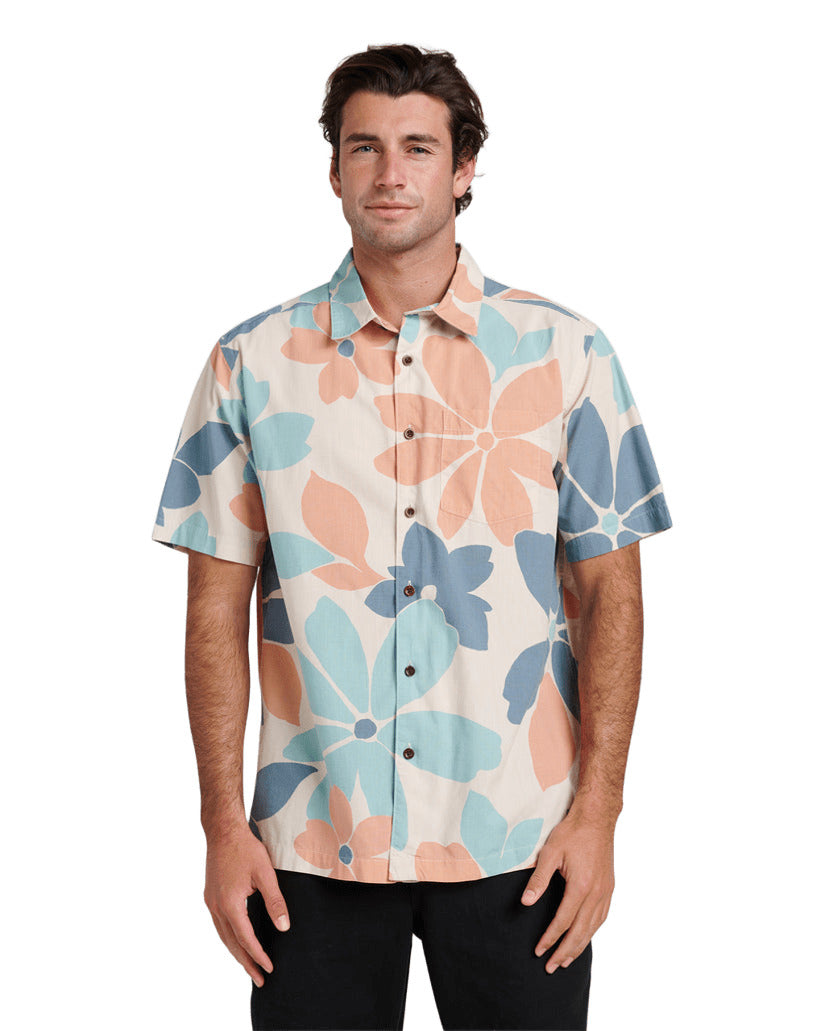 Quiksilver Waterman Flower Power Shirt MNBM-MOONBEAM XL