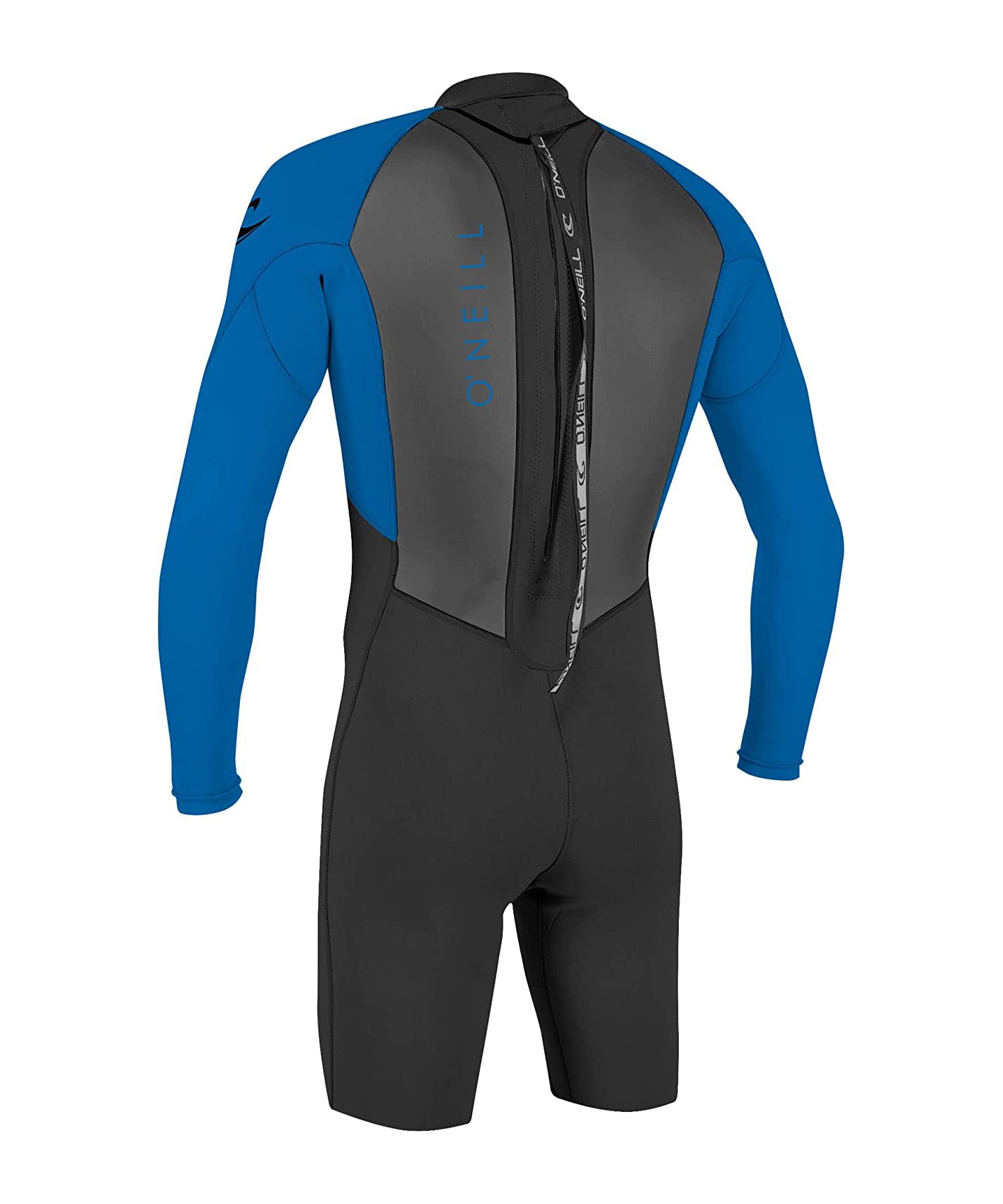 O Neill Reactor-2 2mm Back Zip LS Boys Springsuit 16 EJ7-Black-Ocean