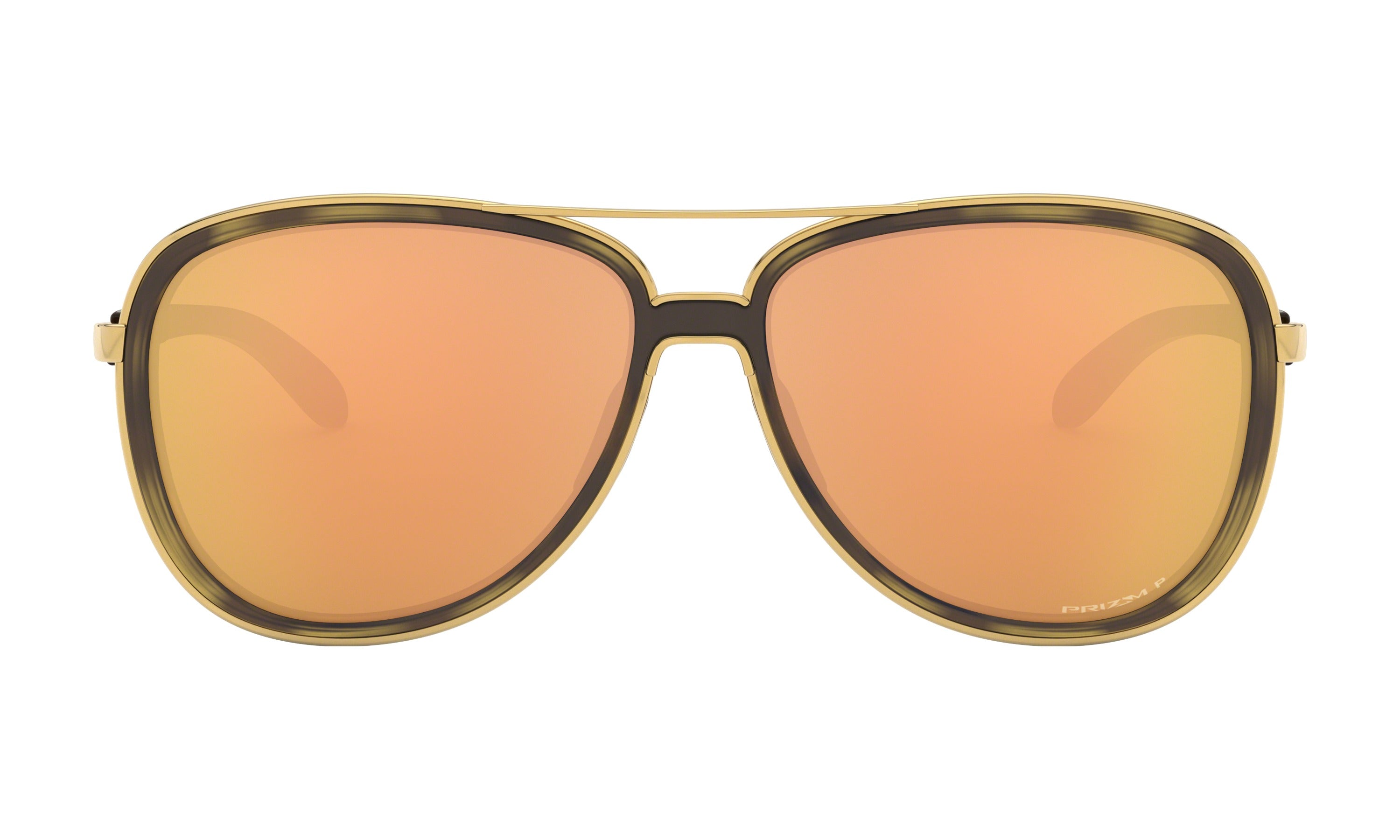 Oakley Split Time Sunglasses Tort/Gold Prizm Rose Gold Aviator