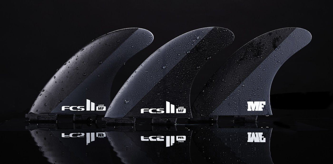 FCS 2 MF Neo Carbon Tri-Fin Set Black-Charcoal L