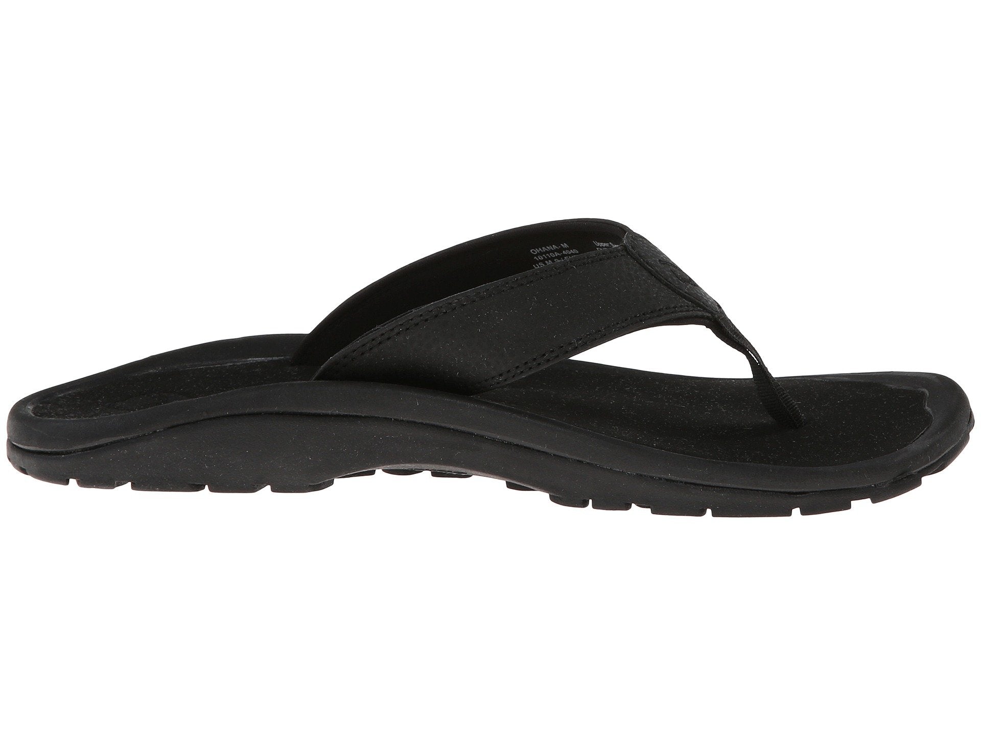 Olukai Ohana Mens Sandal 4040-Black-Black 10