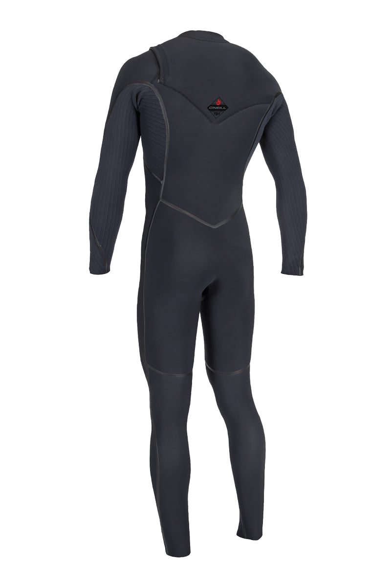 O Neill Hyperfreak Fire 3/2mm+ Chest Zip Fullsuit A00-Black-Black M