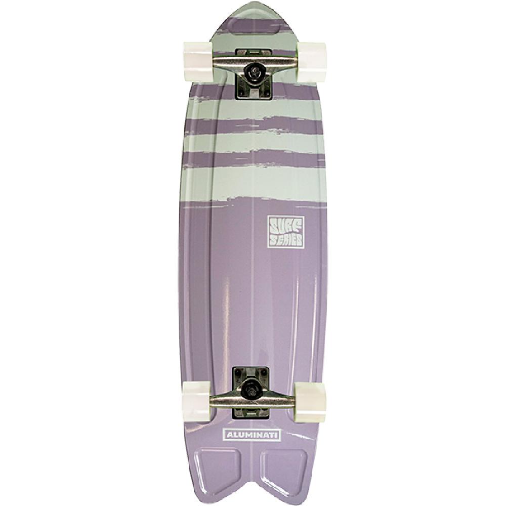 Aluminati Stripes Summer Surf Fishtail Cruiser Skateboard 28"