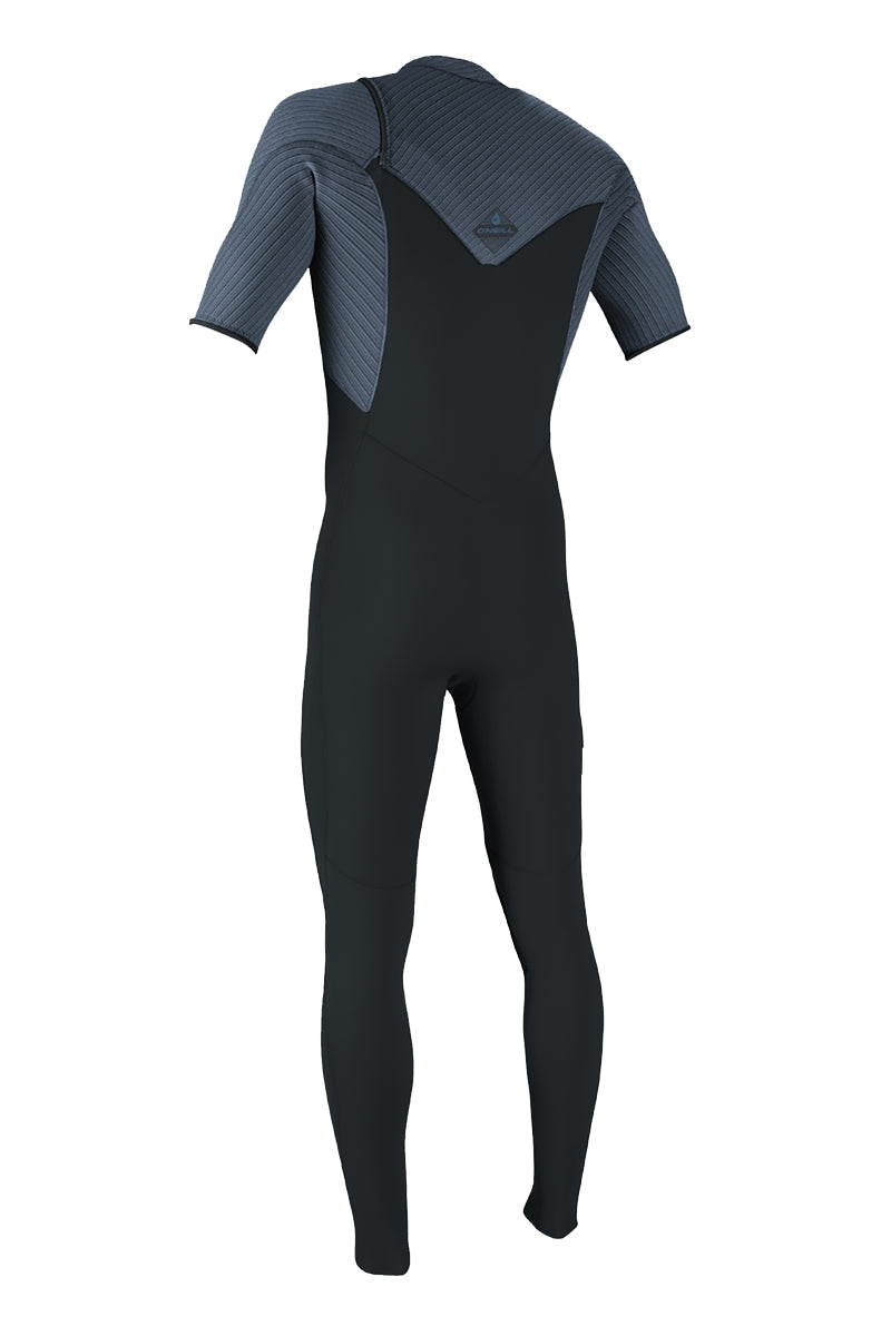 O Neill Hyperfreak 2mm Chest Zip SS Fullsuit HH8-Gunmetal-CadetBlue M