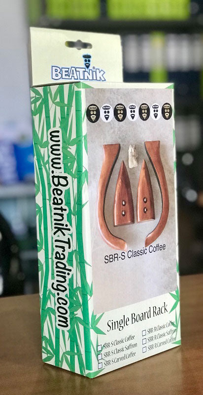 Beatnik Single Surfboard Rack w Surf Base Coffee