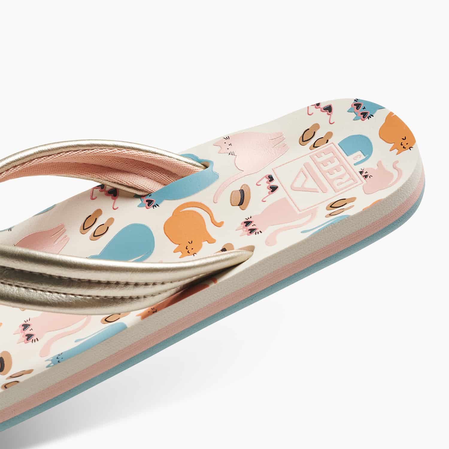 Reef Ahi Girls Sandal Cool Cats 5 Y