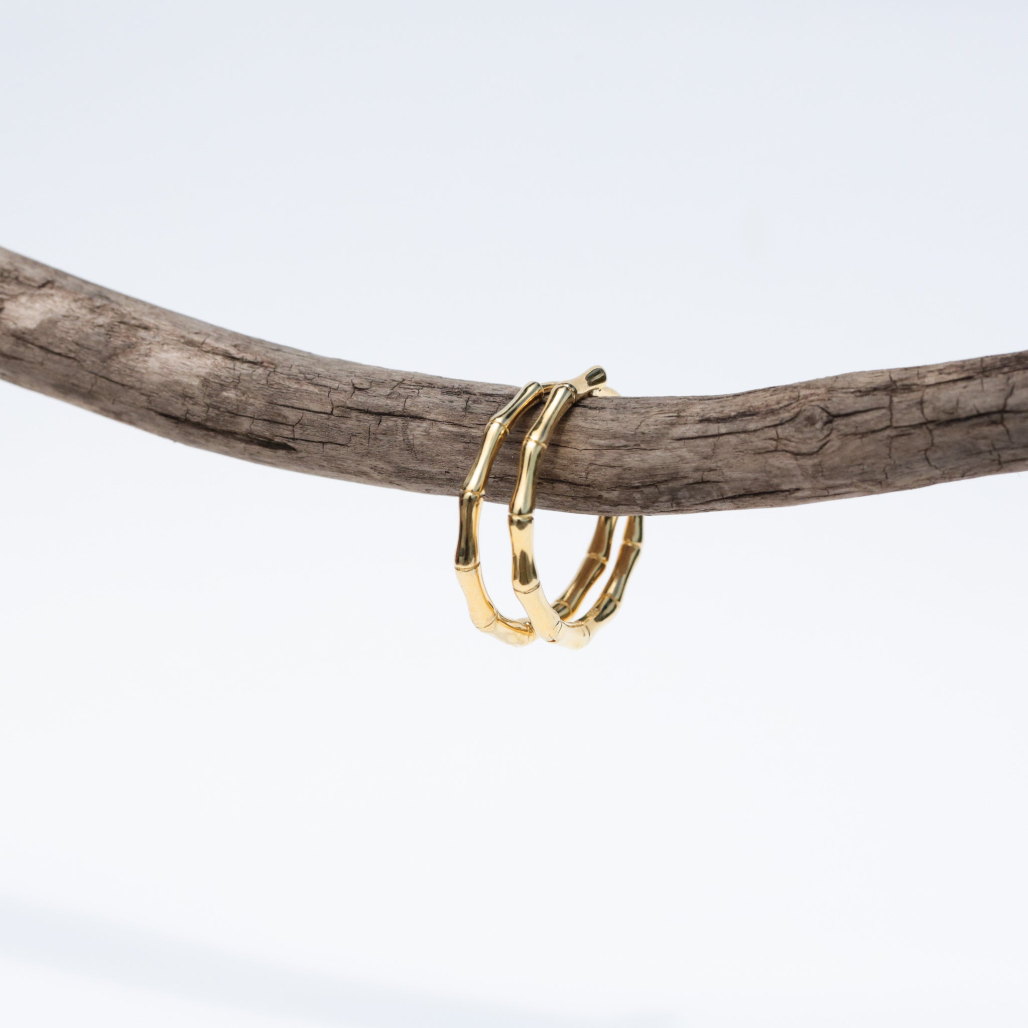 Silver Girl Bamboo Hoop Earrings