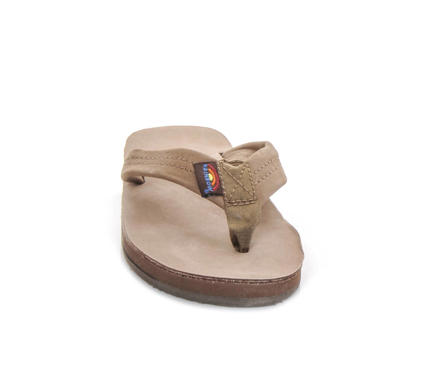 Rainbow Double Layer Leather Womens Sandal