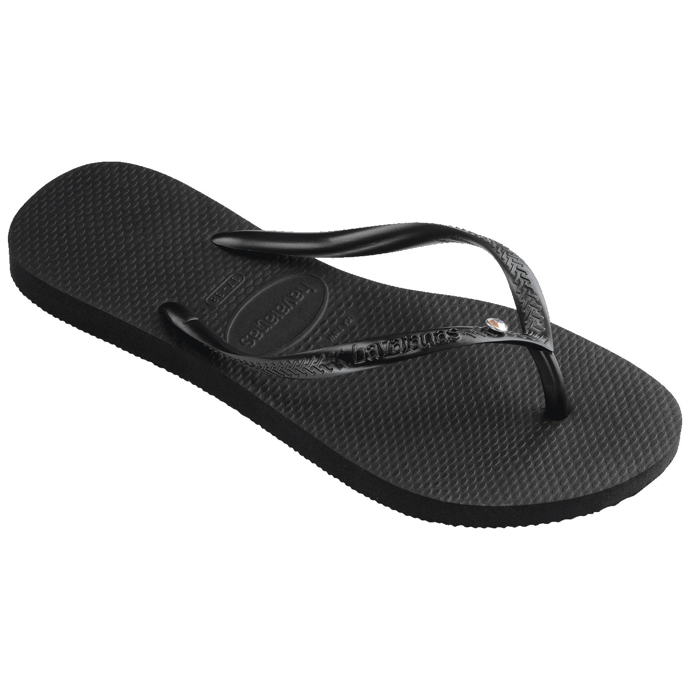 Havaianas Slim Crystal SW 2 Womens Sandal 0090-Black 7