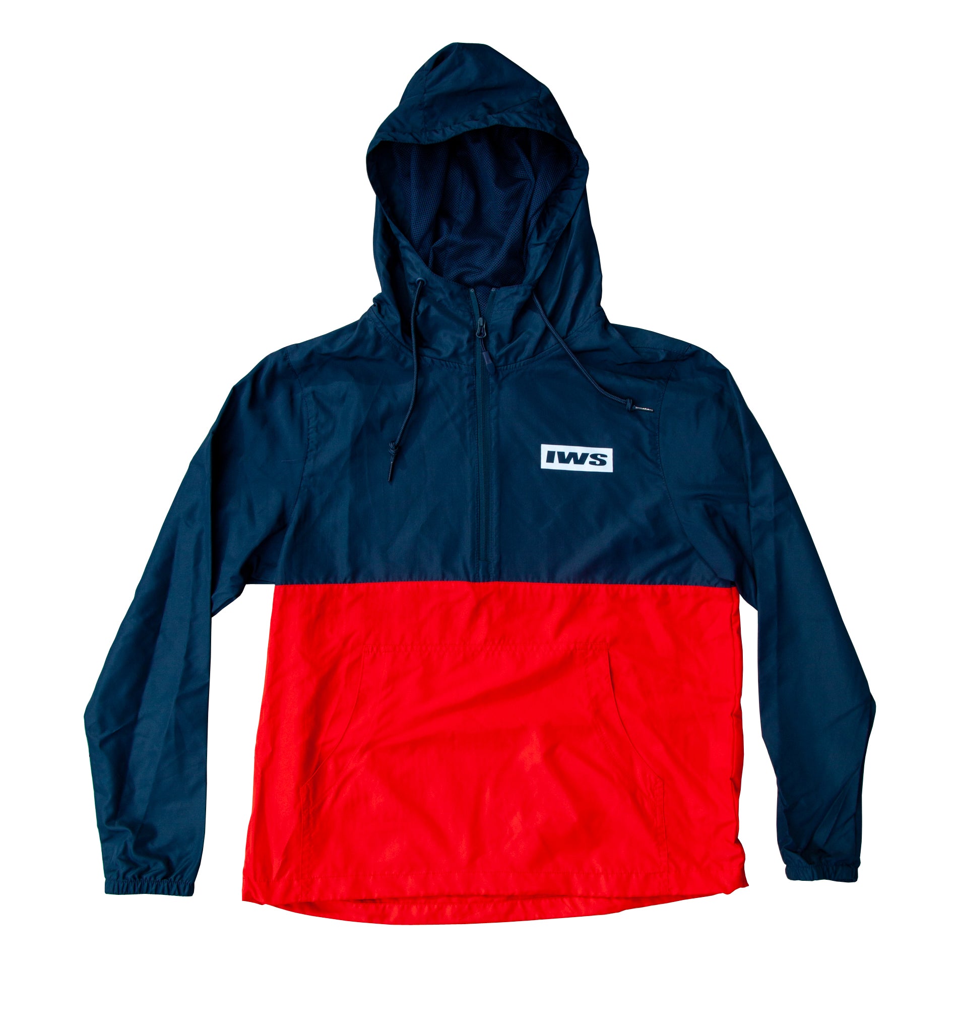 Island Water Sports Skate Anorak Windbreaker Navy-Red XS