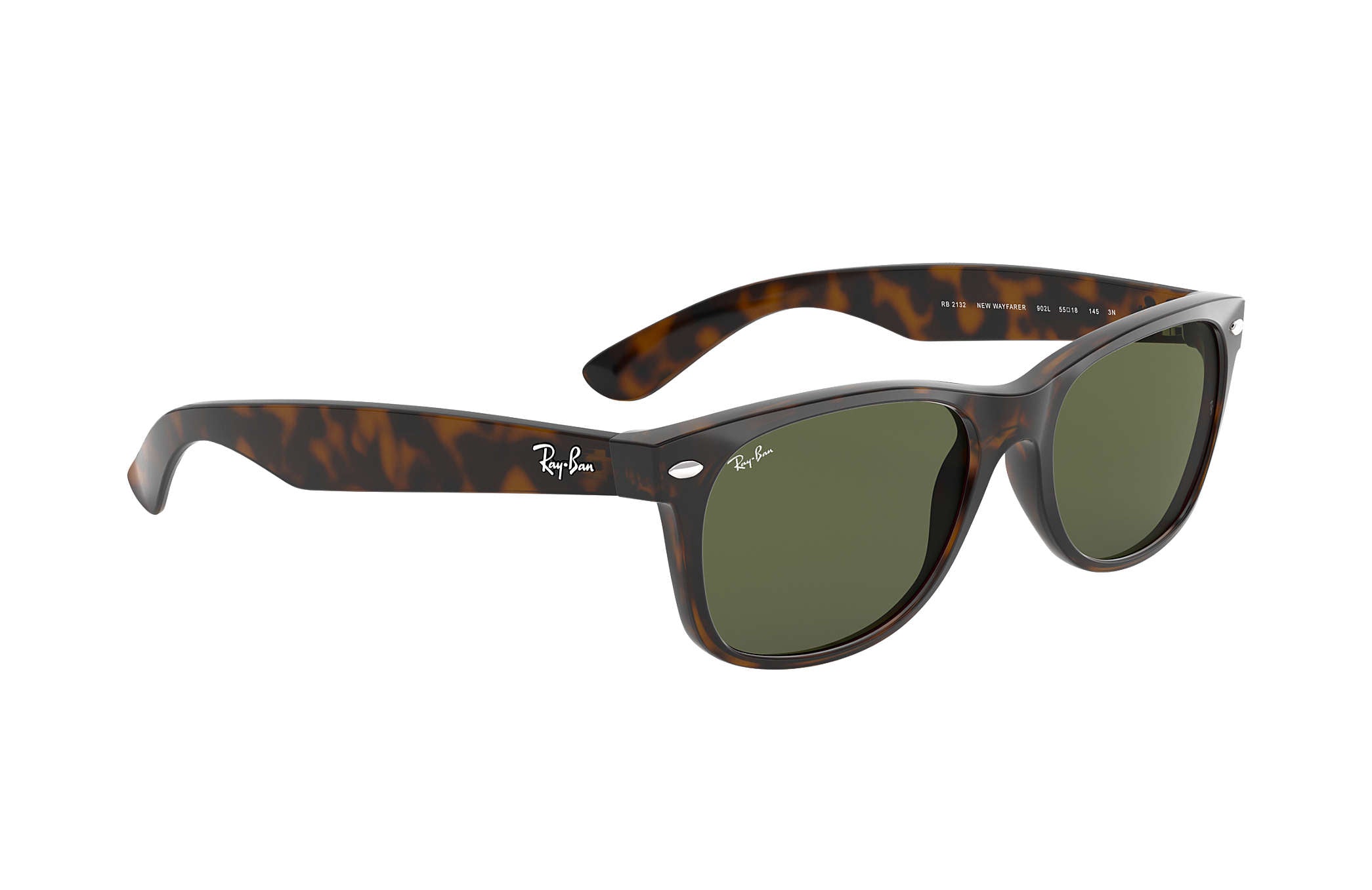 Ray Ban New Wayfarer Polarized Sunglasses Tortise CrystalGreen Wayfarer