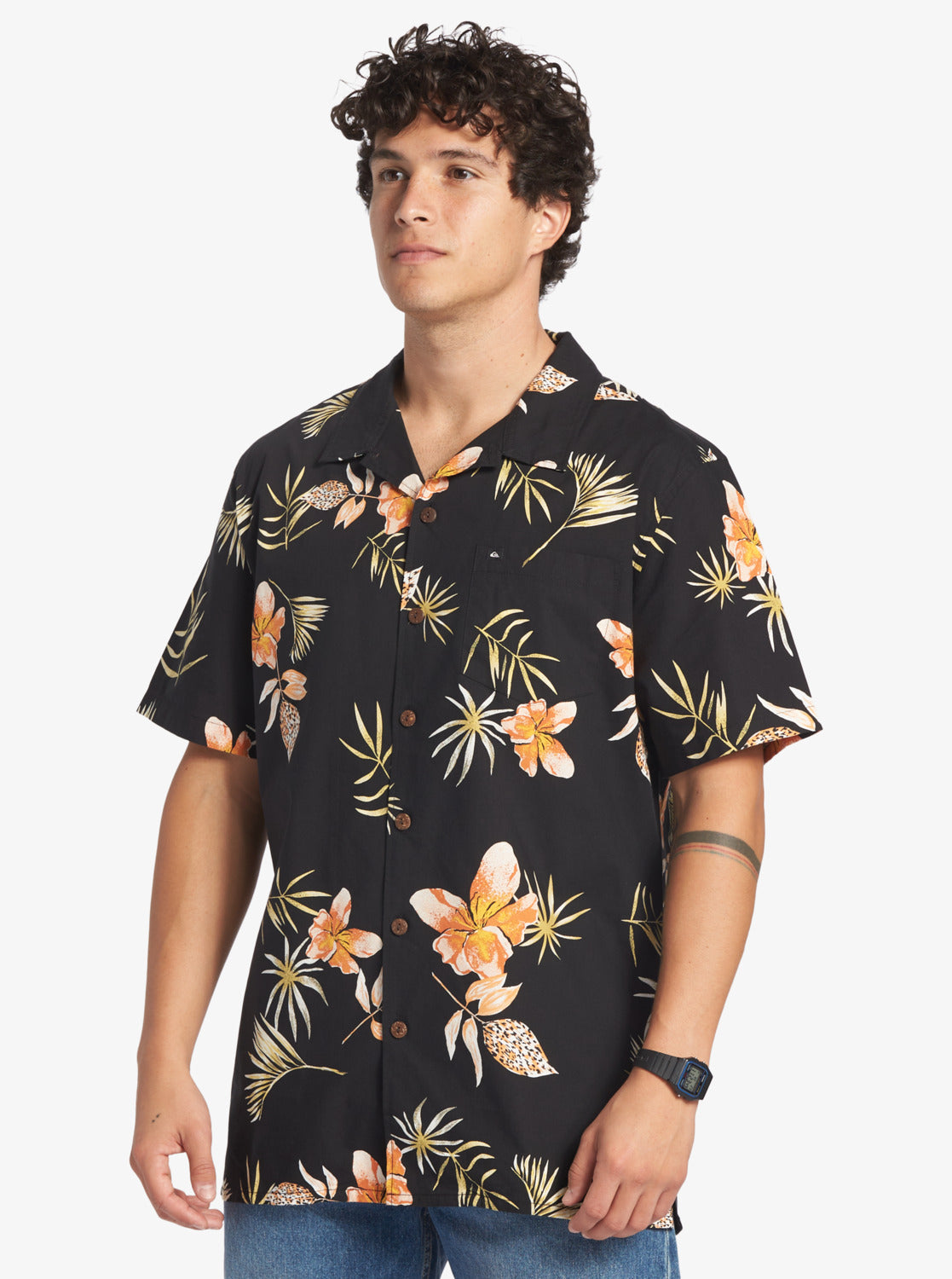 Quiksilver Tropical Floral SS Woven KVJ9 M