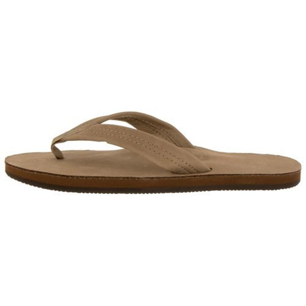 Rainbow Single Layer Leather Womens Sandal Sierra Brown L