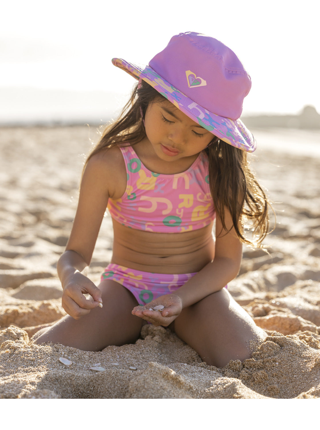 Roxy Girls Funny Bambino Crop Top Set MGJ5 2